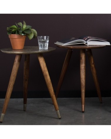 Table d'appoint vintage tripode laiton