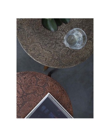 Table d'appoint vintage tripode laiton