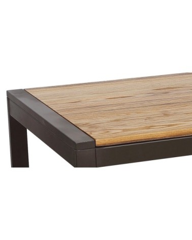 Mange debout carré 70 cm acier/bois massif clair