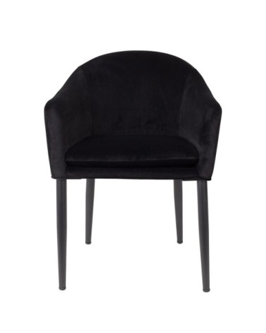 Fauteuil de table en velours noir