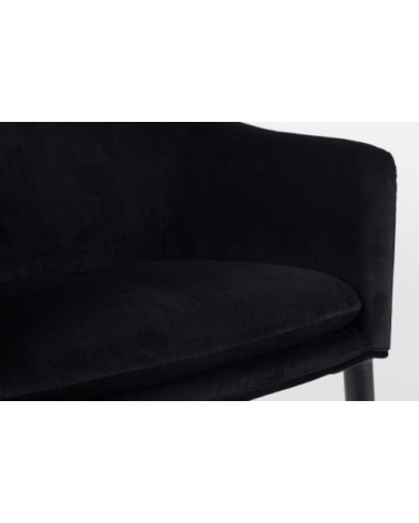 Fauteuil de table en velours noir