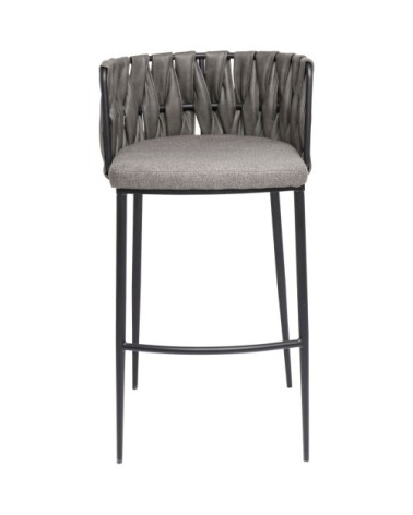 Tabouret de bar gris et acier