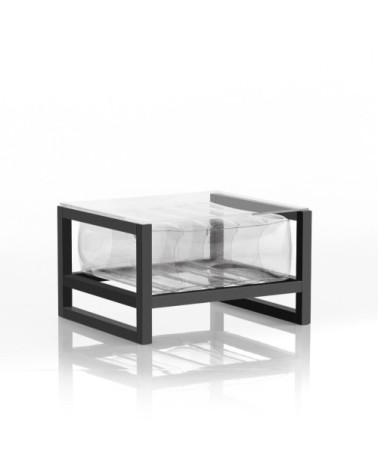 Table basse en aluminium et tpu transparent