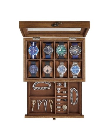 Boîte à montres avec 1 tiroir - bois