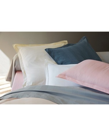 Taie d'oreiller 63x63 en satin de coton  rose nude