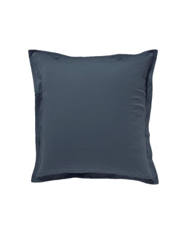 Taie d'oreiller 63x63 en satin de coton  gris tempête