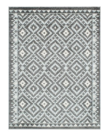 Tapis moderne motif géométrique anthracite - 120x160