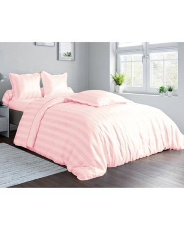 Housse de couette 240x220 en satin de coton  rose nude