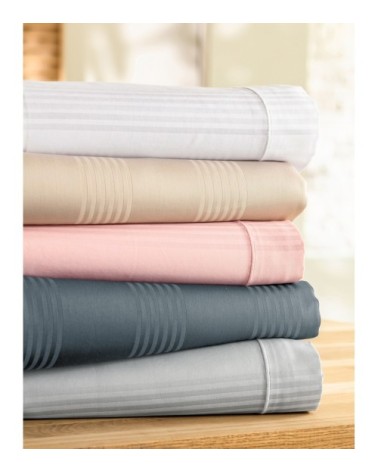 Housse de couette 200x200 en satin de coton  beige