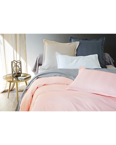 Housse de couette 260x240 en satin de coton  rose nude