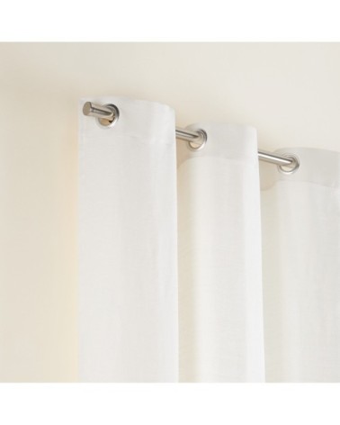 Rideau à oeillets 200x275 cm Blanc naturel
