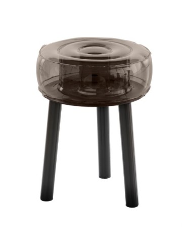 Tabouret pieds aluminium assise tpu noir