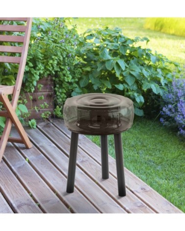 Tabouret pieds aluminium assise tpu noir