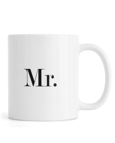 Mug en céramique en blanc & noir