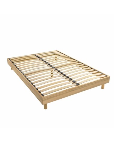 Sommier kit en bois massif 13 cm naturel 140x200