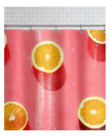 Rideau de douche en polyester en rose & rouge 150x200