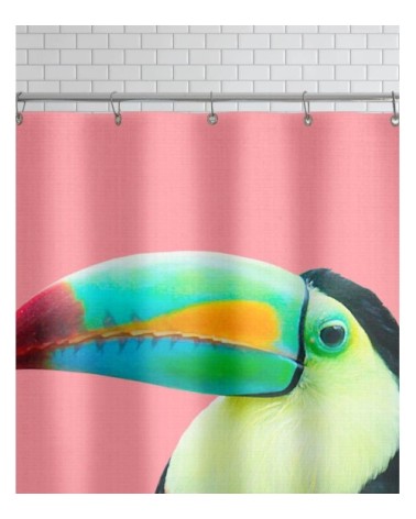 Rideau de douche en polyester en multicolore & noir 150x200