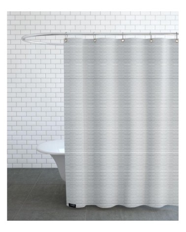 Rideau de douche en polyester en blanc & noir 150x200