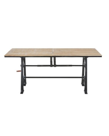 Table à manger industrielle extensible 8 à 10 personnes L180/220