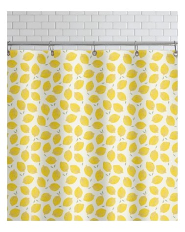 Rideau de douche en polyester en jaune &  150x200