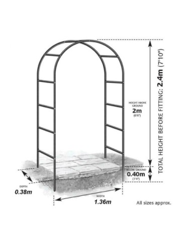 Arche déco en fer noir atea (lot de 2)