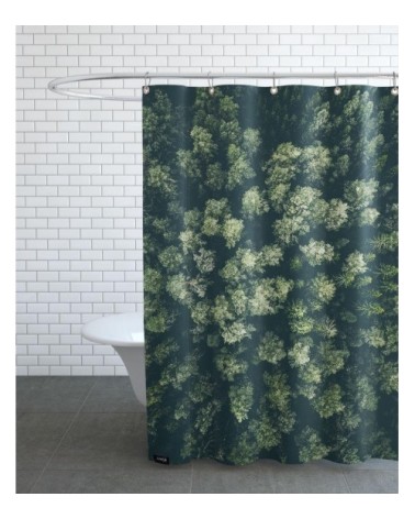 Rideau de douche en polyester en vert 150x200