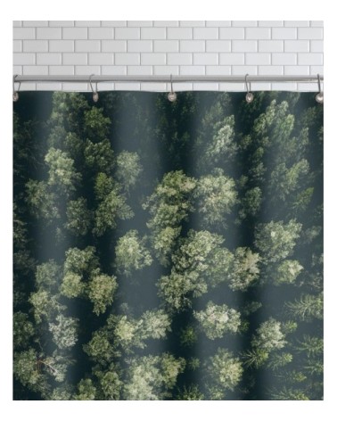 Rideau de douche en polyester en vert 150x200