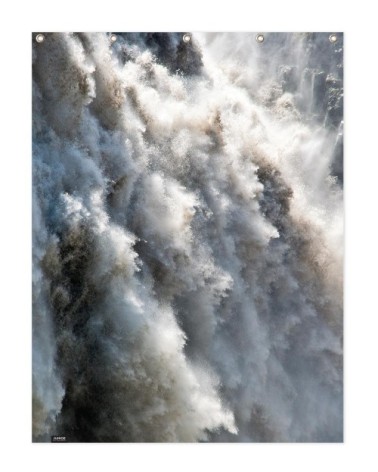 Rideau de douche en polyester en blanc 150x200