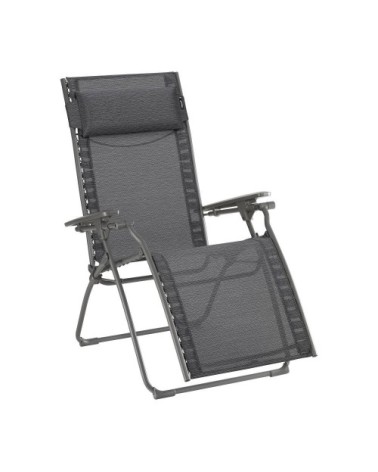 Fauteuil relax zéro gravité en acier gris l85xl71xh114