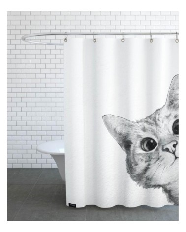 Rideau de douche en polyester en gris 150x200