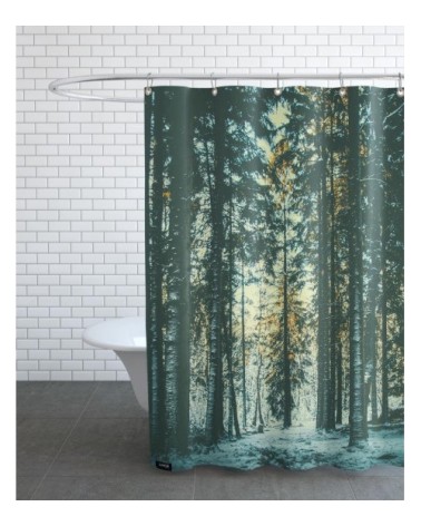 Rideau de douche en polyester en turquoise & vert 150x200