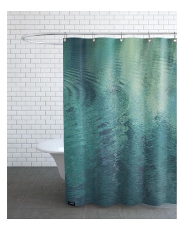 Rideau de douche en polyester en turquoise & vert 150x200