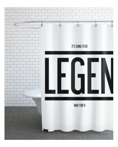 Rideau de douche en polyester en blanc & noir 150x200