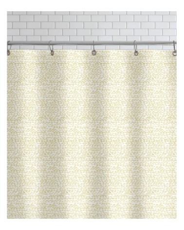 Rideau de douche en polyester en jaune 150x200