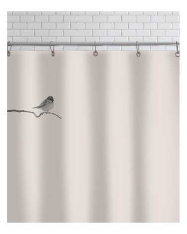 Rideau de douche en polyester en marron & noir 150x200