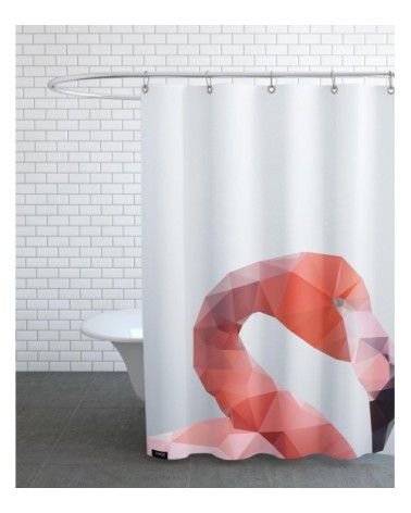 Rideau de douche en polyester en rose & rouge 150x200