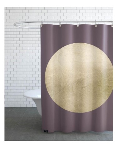 Rideau de douche en polyester en gris & marron 150x200