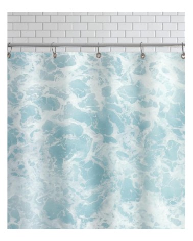 Rideau de douche en polyester en bleu & rose 150x200