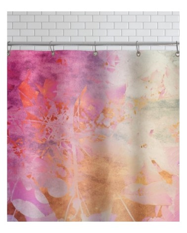 Rideau de douche en polyester en rose 150x200