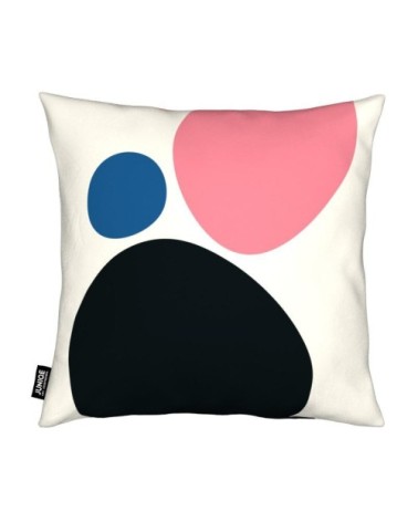 Coussin en microfibre en bleu & noir 30x30