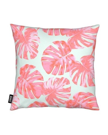 Coussin en microfibre en rose & turquoise 30x30
