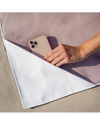Serviette plage grande microfibre beige