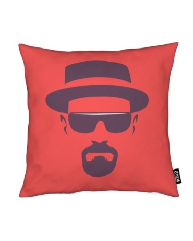 Coussin en microfibre en rouge 50x50