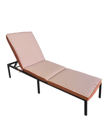 Lot de 2 coussins pour bain de soleil 186 x 53 cm polyester argile