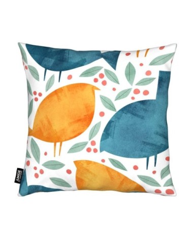 Coussin en microfibre en bleu &  50x50