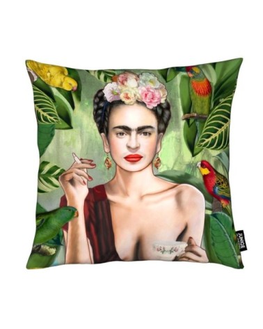 Coussin en microfibre en rouge & vert 40x40