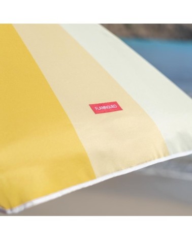 Parasol plage inclinable UPF50+ polyester jaune
