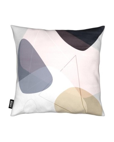 Coussin en microfibre en gris & noir 50x50