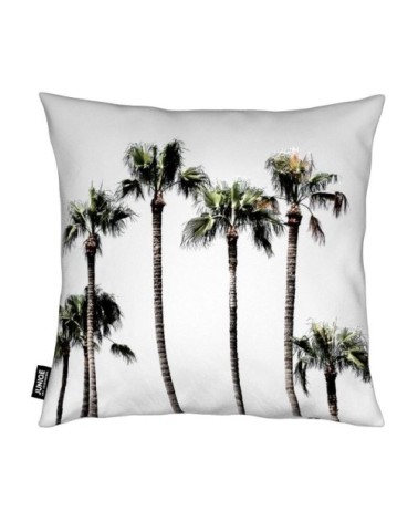 Coussin en microfibre en bleu & gris 50x50