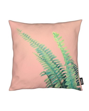 Coussin en microfibre en rose & vert 30x30